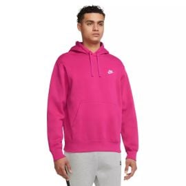 Nike Mens Sportswear Club Fleece Pullover Hoodie - Pink at Macys